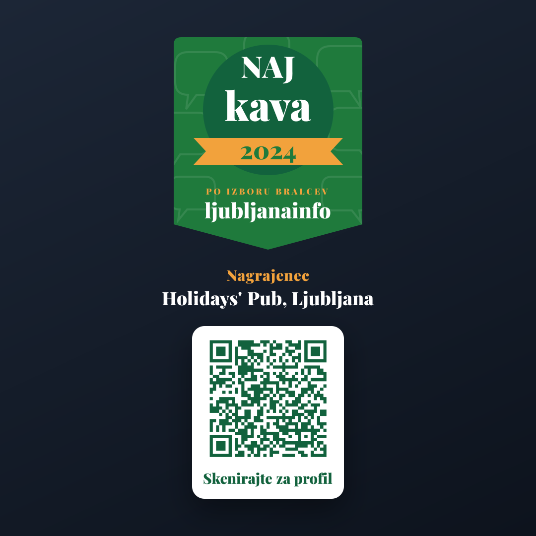 Predogled (Instagram / FB objava) za Holidays' Pub, Ljubljana