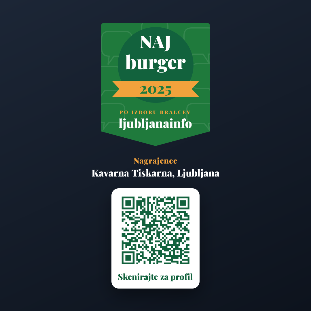 Predogled (Instagram / FB objava) za Kavarna Tiskarna, Ljubljana