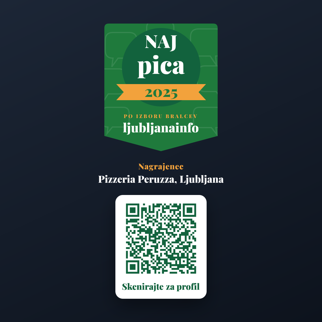Predogled (Instagram / FB objava) za Pizzeria Peruzza, Ljubljana